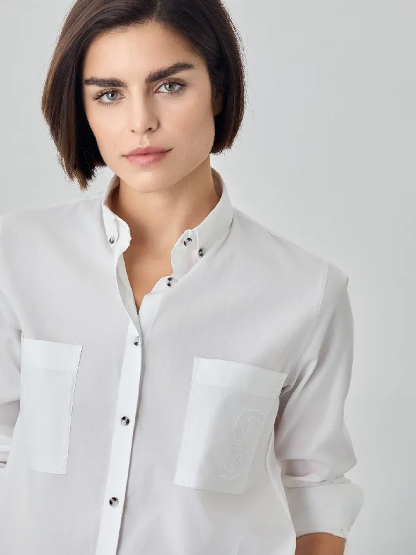Regular Fit Chest Pockets Shirt-- Cotton Fabric Linen Fabric Terry Fabric