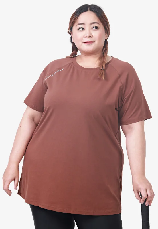 Raven Short Sleeve Sports Tee - Brown