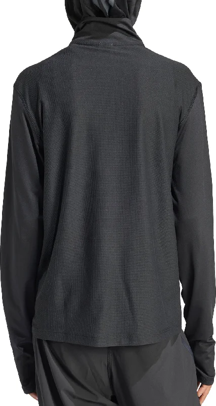 adidas Own The Run Half Zip Long Sleeve Womens Running Top - Black