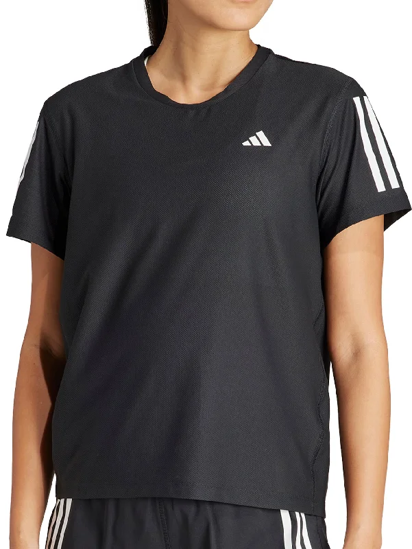 adidas Own The Run Short Sleeve Womens Running Top - Black