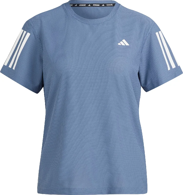 adidas Own The Run Short Sleeve Womens Running Top - Blue