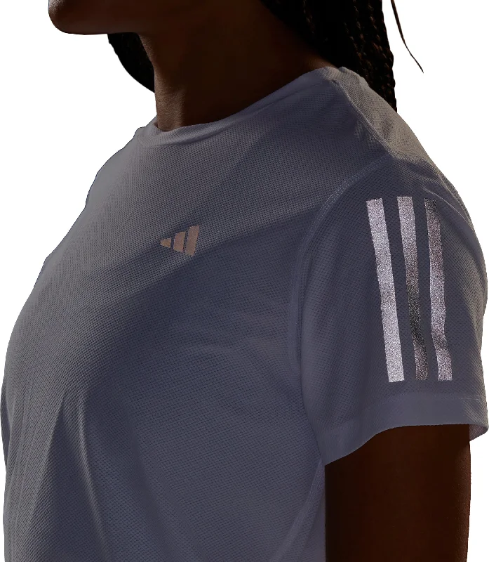 adidas Own The Run Short Sleeve Womens Running Top - White