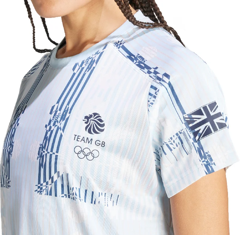 adidas Team GB Short Sleeve Womens Training Top - Blue