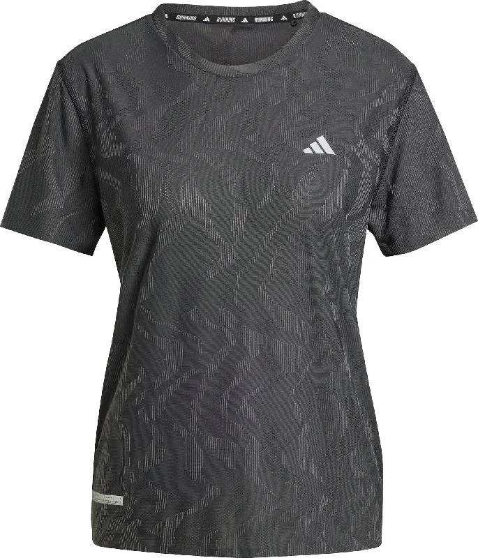 adidas Ultimate HEAT.RDY Engineered Short Sleeve Womens Running Top - Black