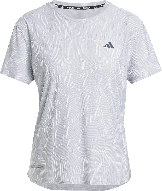 adidas Ultimate HEAT.RDY Engineered Short Sleeve Womens Running Top - Grey