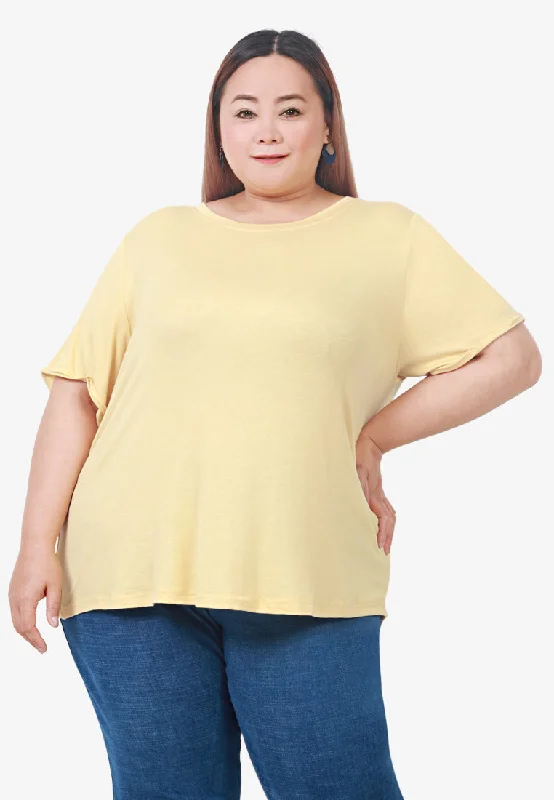 Shyna Super Soft & Light Short Sleeve Tee - Yellow