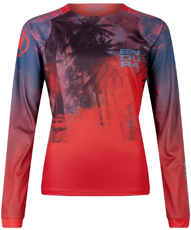 Endura Tropical Long Sleeve Womens Cycling Jersey - Red