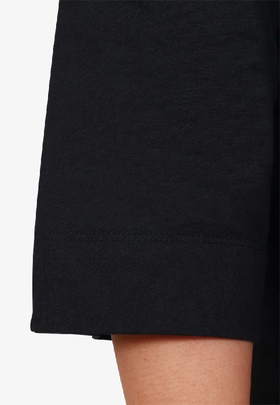 Quinn 3/4 Sleeve Stay-New Basic Tee - Black