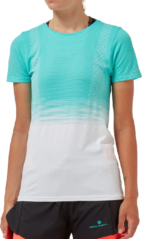 Ronhill Tech Marathon Short Sleeve Womens Running Top - Green