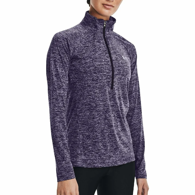 Under Armour Tech Twist Half Zip Long Sleeve Womens Training Top - Purple