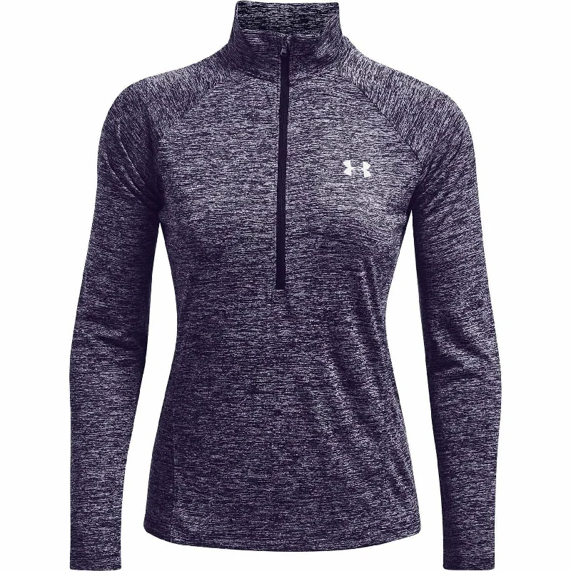 Under Armour Tech Twist Half Zip Long Sleeve Womens Training Top - Purple