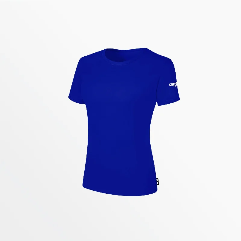 WOMEN'S BASICS TEE WITH SLEEVE LOGO