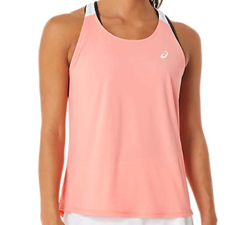 Asics Women Court Tank - Guava/Brilliant White