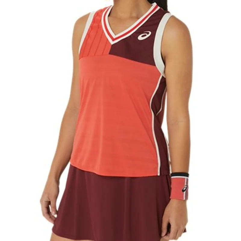 Asics Women Match Tank - Red Snapper