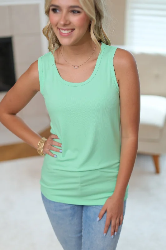 Ava Tank- Lime Green