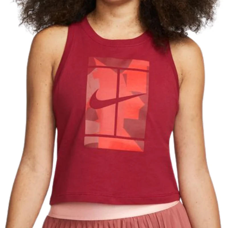 Nike Court Womens Seasonal Tennis Tank - Pomegrate