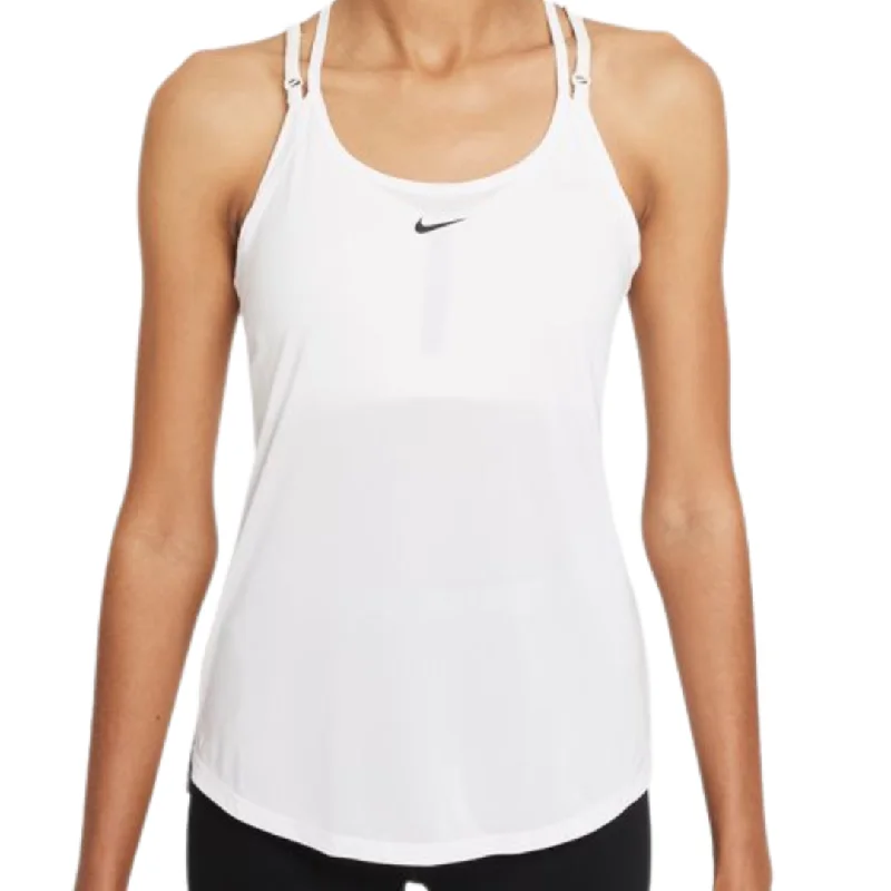 Nike Dri-FIT One Elastika Women's Standard Fit Tank - White/Black