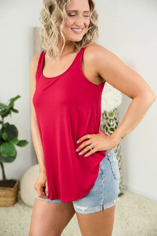 Loving It All Tank in Burgundy