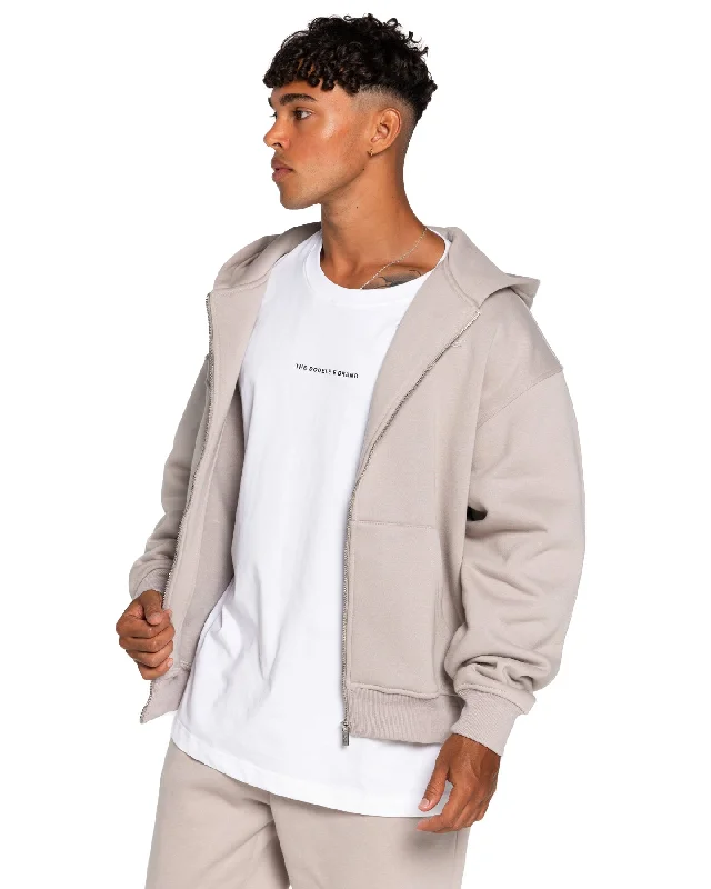 Classic Zip Through - Taupe