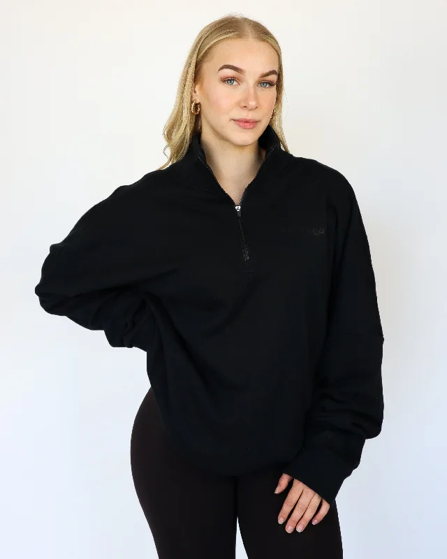 FAITH QUARTER ZIP - Charcoal