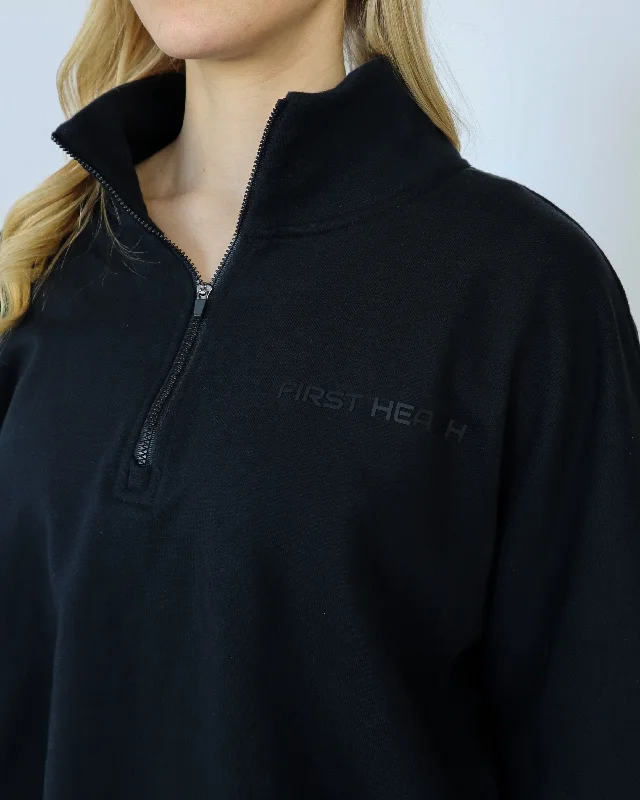 FAITH QUARTER ZIP - Charcoal