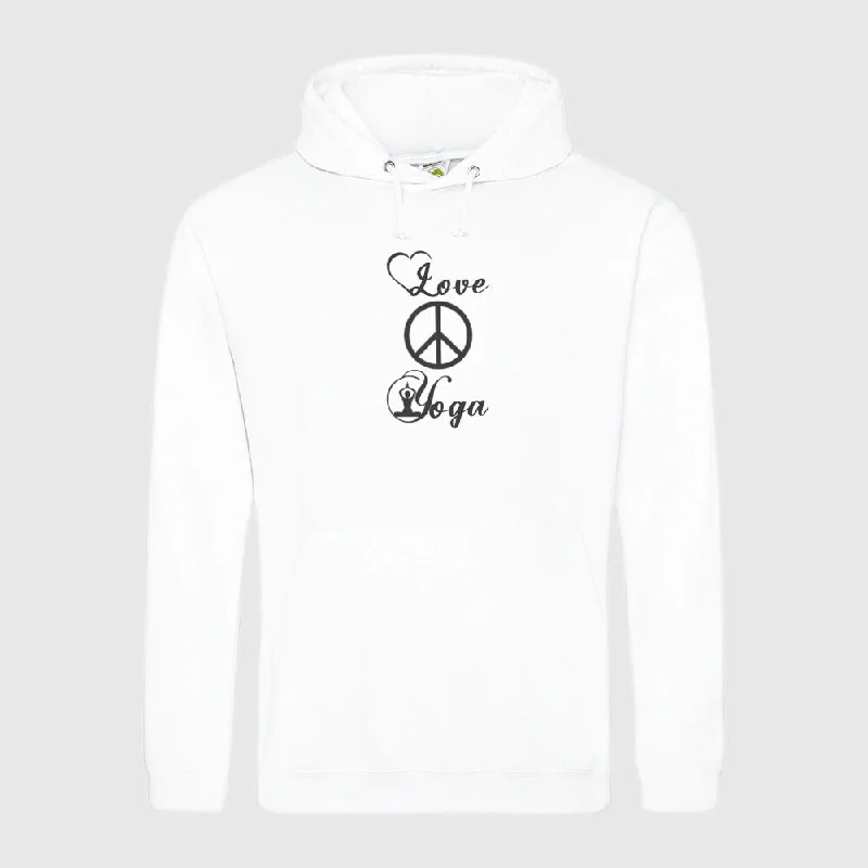 Hoodie - Love Peace and Yoga -