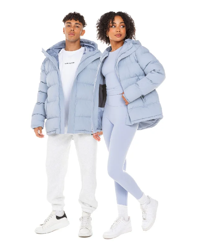 Unisex Puffer Jacket - Blue Blizzard