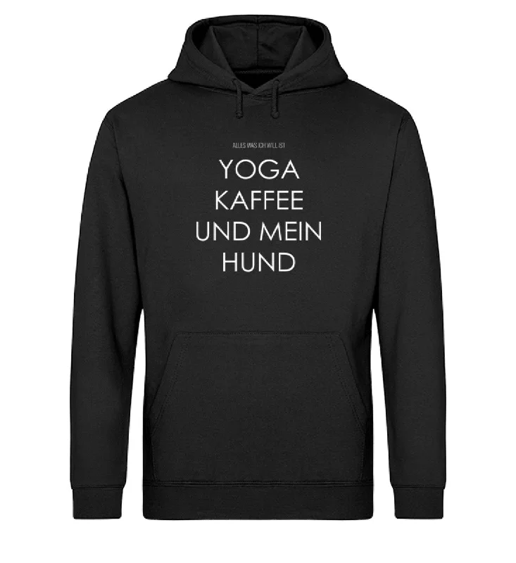 Yoga Kaffee und mein Hund Bio Hoodie Unisex