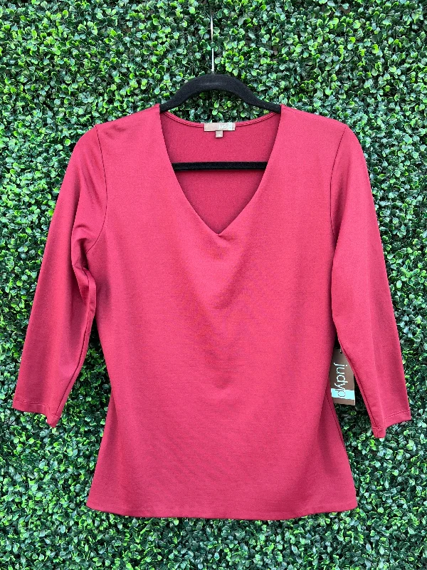 Judy P V Neck 3/4 Sleeve