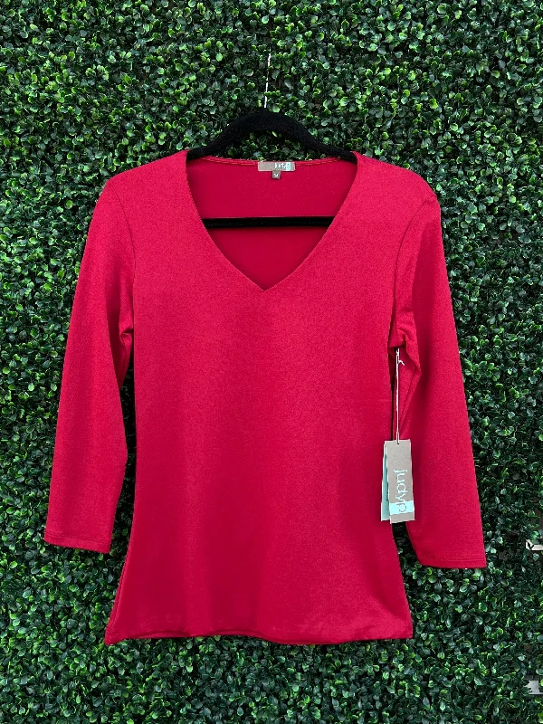 Judy P V Neck 3/4 Sleeve