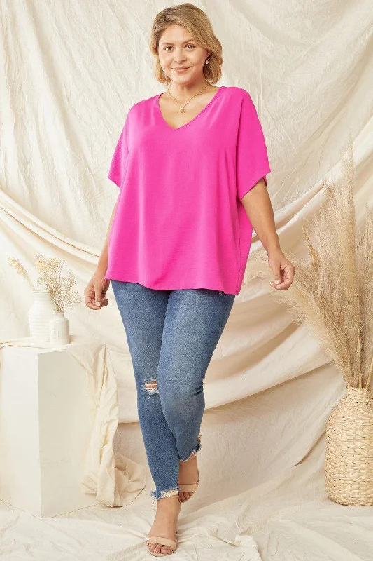 Classic V-Neck Top in Plus