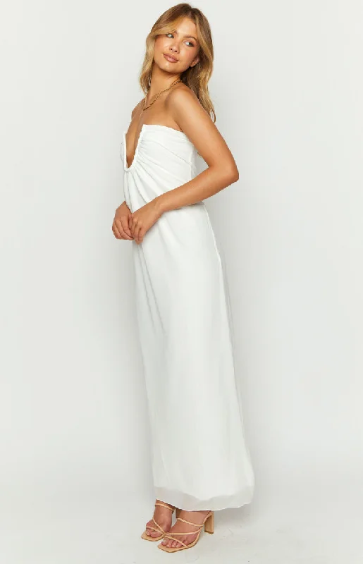 Braelyn White Strapless Maxi Dress