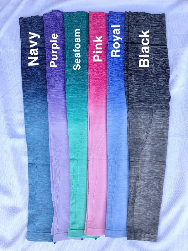 By The Bae Ombre Dip Dye High Waisted Legging with Contrast Stitching- Multiple Options