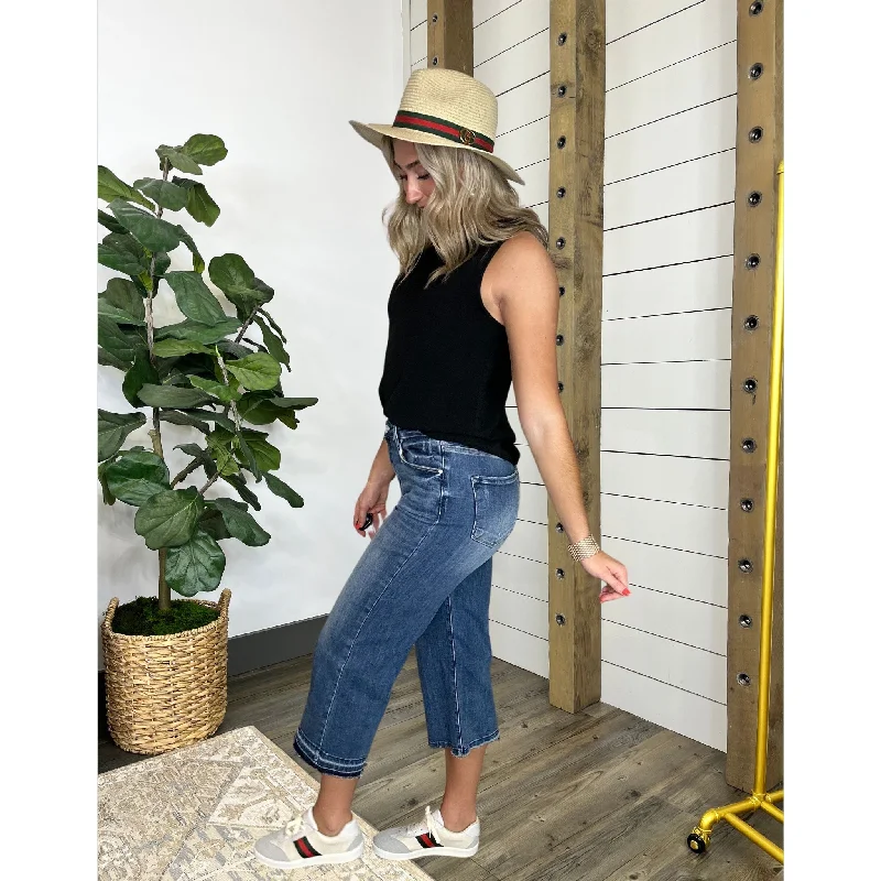 Carrie Wide Leg Crop Denim