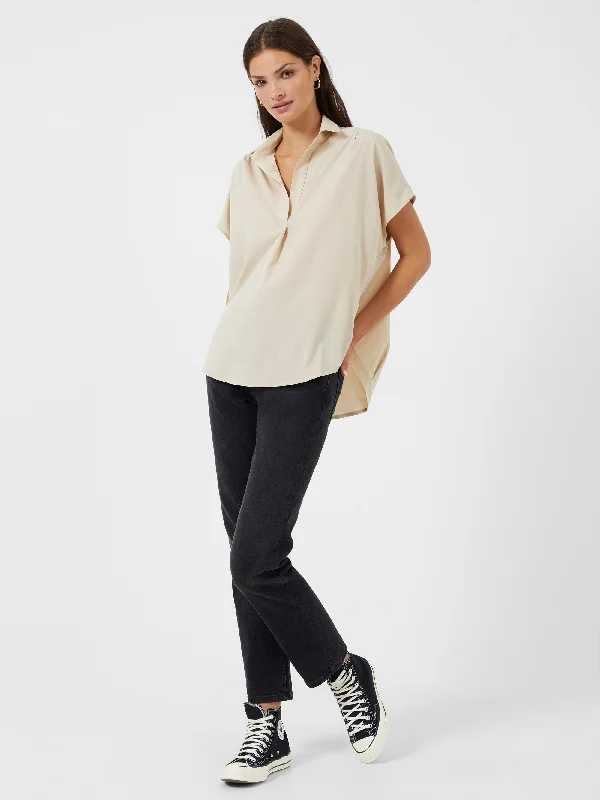 Crepe Light Recycled Popover Shirt