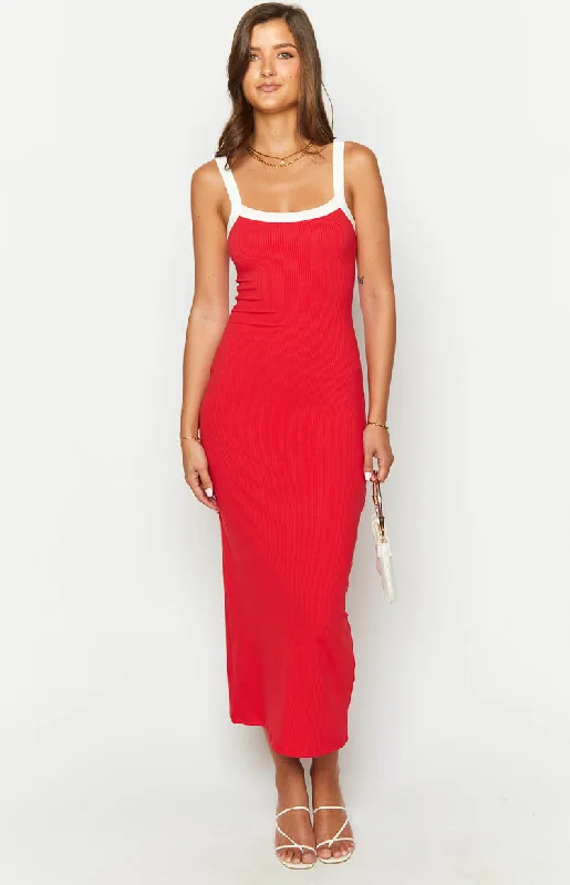 Cynthia Red Maxi Dress