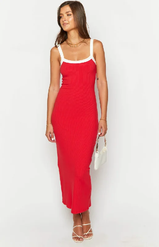 Cynthia Red Maxi Dress