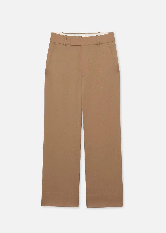 Easy Slim Crop Pants (Light Camel)