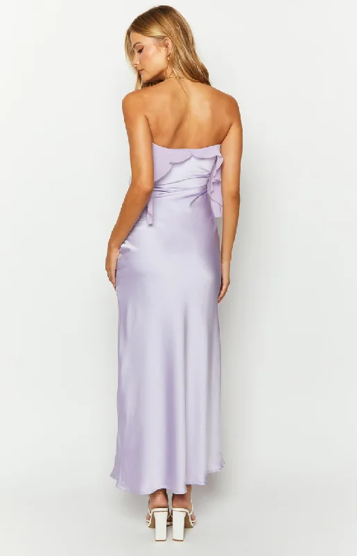 Faylinn Purple Strapless Maxi Dress