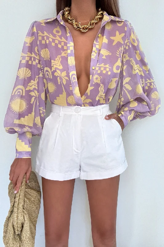 FLEETWOOD BLOUSE - COVE LILAC