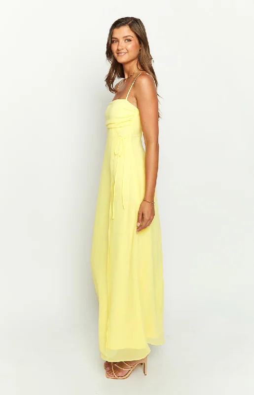 Flossie Yellow Maxi Sleeveless Dress