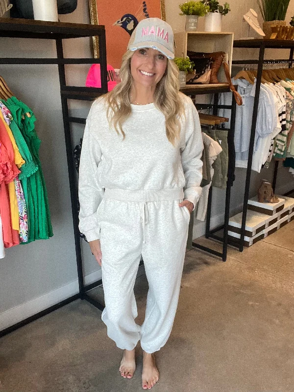 Heather Gray Sweatshirt & Pant SET(932)