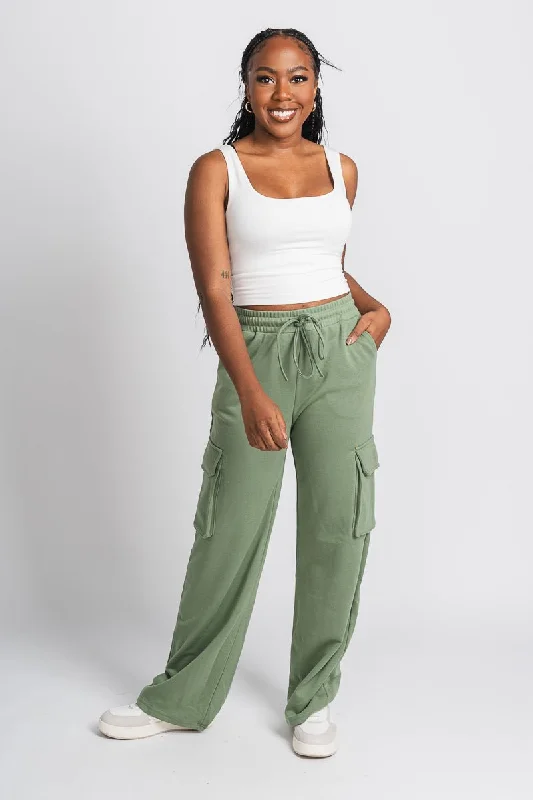 Johnny cargo sweatpants olive