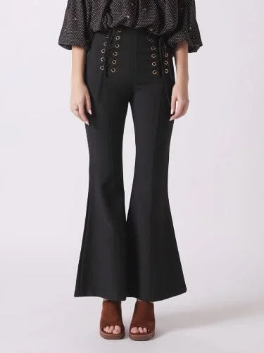 Lace-Up High Waist Pants