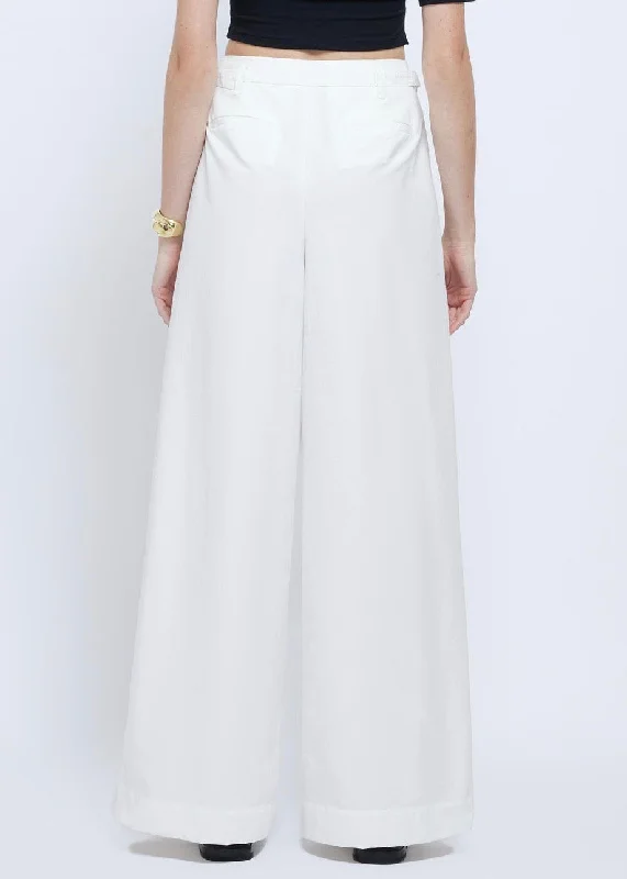 Leroy Pleated Wide Leg Pant (Ivory)