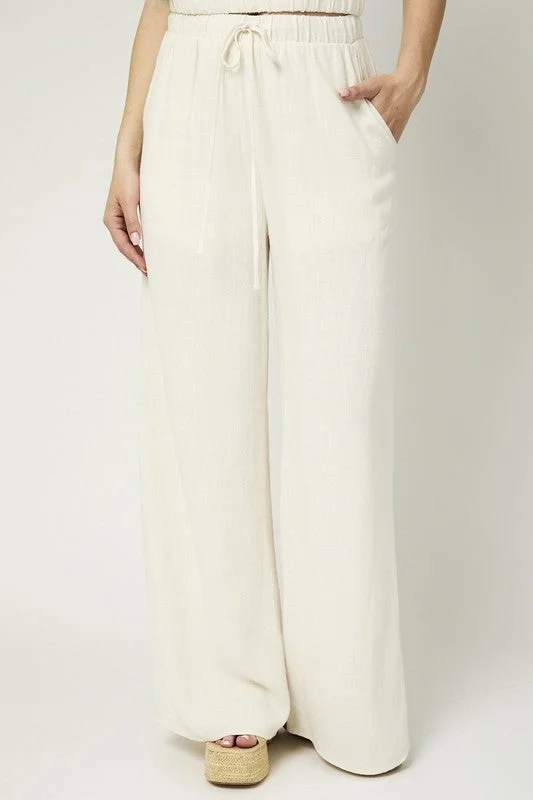 Linen Wide Leg Pants(251)