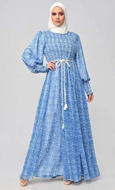 Majestic Fusion: Islamic Printed Bisht Abaya With Inner Elegance