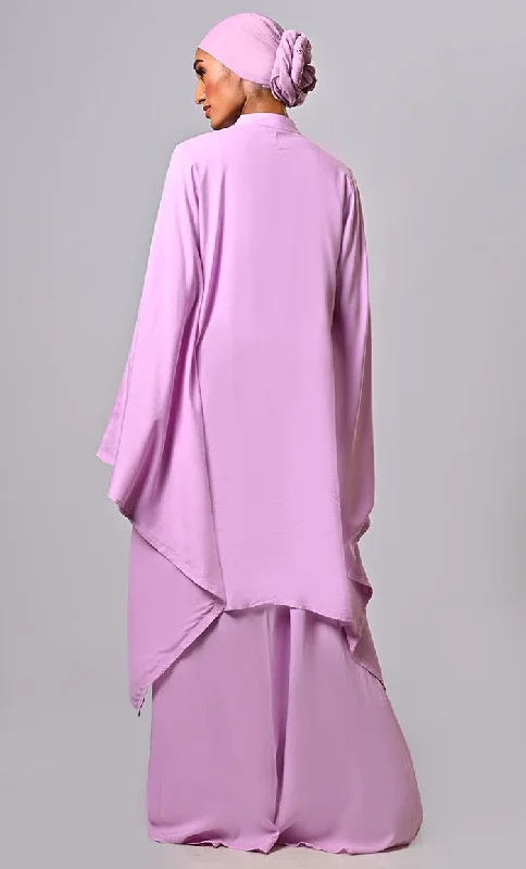 Modest Islamic Loose Comortable Rayon Button Down Abaya With Kaftan