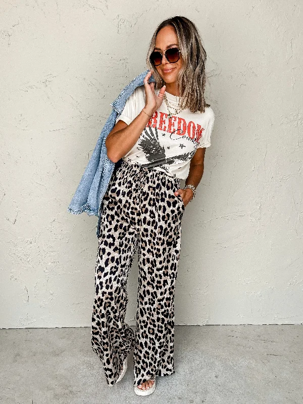 Lead You Home Leopard Drawstring Pants