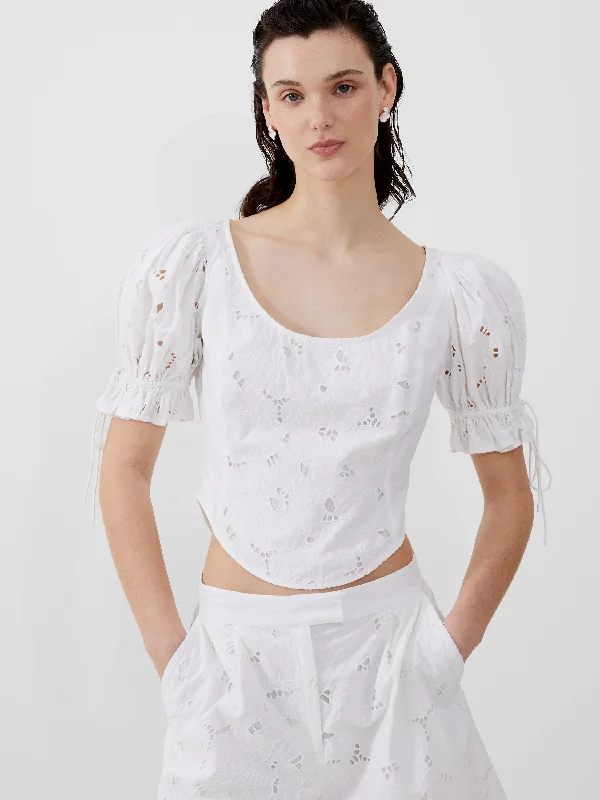 Rhodes Cotton Embroidered Top